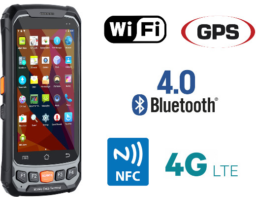 wodoodporny wstrz±soodporny przemysłowy wytrzymały odporny kolektor danych NFC 4G android IP65